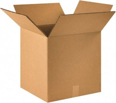 Made in USA - 16" Wide x 16" Long x 16" High Square Heavy Duty Corrugated Box - 2 Walls, Kraft (Color), 140 Lb Capacity - Eagle Tool & Supply