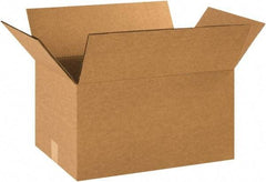 Made in USA - 12" Wide x 16" Long x 8" High Rectangle Heavy Duty Corrugated Box - 2 Walls, Kraft (Color), 100 Lb Capacity - Eagle Tool & Supply