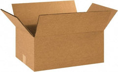 Made in USA - 12" Wide x 16" Long x 6" High Rectangle Heavy Duty Corrugated Box - 2 Walls, Kraft (Color), 100 Lb Capacity - Eagle Tool & Supply