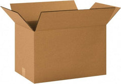 Made in USA - 14" Wide x 24" Long x 14" High Rectangle Heavy Duty Corrugated Box - 2 Walls, Kraft (Color), 100 Lb Capacity - Eagle Tool & Supply