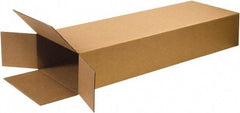 Made in USA - 4" Wide x 14" Long x 52" High Rectangle Corrugated Shipping Box - 1 Wall, Kraft (Color), 65 Lb Capacity - Eagle Tool & Supply