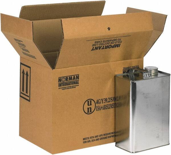 Made in USA - 9" Wide x 13-3/4" Long x 10-3/8" High Rectangle Corrugated Shipping Box - 2 Walls, Kraft (Color), 120 Lb Capacity - Eagle Tool & Supply