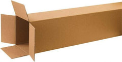 Made in USA - 12" Wide x 12" Long x 60" High Rectangle Corrugated Shipping Box - 1 Wall, Kraft (Color), 65 Lb Capacity - Eagle Tool & Supply