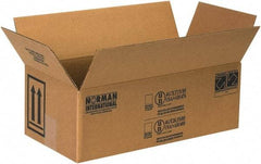 Made in USA - 5-1/8" Wide x 10-1/4" Long x 6-3/16" High Rectangle Corrugated Shipping Box - 1 Wall, Kraft (Color), 95 Lb Capacity - Eagle Tool & Supply