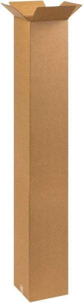 Made in USA - 10" Wide x 10" Long x 60" High Rectangle Corrugated Shipping Box - 1 Wall, Kraft (Color), 65 Lb Capacity - Eagle Tool & Supply