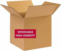 Made in USA - 10" Wide x 10" Long x 10" High Square Corrugated Shipping Box - 1 Wall, Kraft (Color), 80 Lb Capacity - Eagle Tool & Supply
