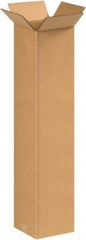 Made in USA - 8" Wide x 8" Long x 38" High Rectangle Corrugated Shipping Box - 1 Wall, Kraft (Color), 65 Lb Capacity - Eagle Tool & Supply