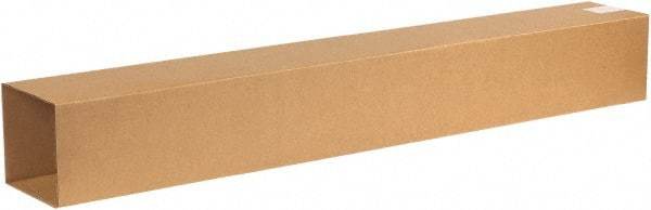 Made in USA - 6" Wide x 6" Long x 48" High Rectangle Telescoping Box - 2 Walls, Kraft (Color), 100 Lb Capacity - Eagle Tool & Supply