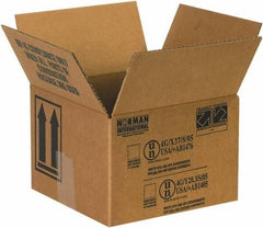 Made in USA - 5-1/8" Wide x 5-1/8" Long x 6-3/16" High Rectangle Corrugated Shipping Box - 1 Wall, Kraft (Color), 95 Lb Capacity - Eagle Tool & Supply