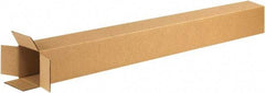 Made in USA - 4" Wide x 4" Long x 74" High Rectangle Corrugated Shipping Box - 1 Wall, Kraft (Color), 65 Lb Capacity - Eagle Tool & Supply