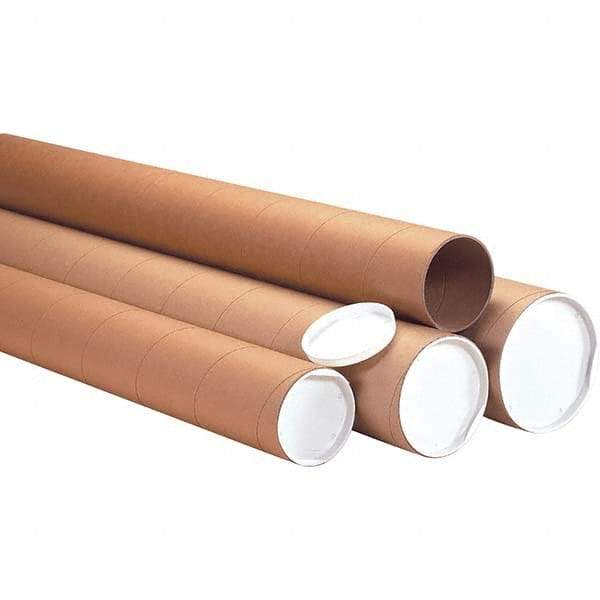 Made in USA - 3" Diam x 60" Long Round Heavy Duty Mailing Tubes - 1 Wall, Kraft (Color) - Eagle Tool & Supply