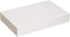 Made in USA - 14" Wide x 24" Long x 4" High Rectangle Chipboard Box - 1 Wall, White - Eagle Tool & Supply