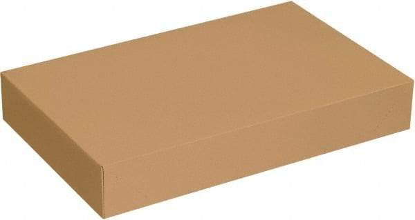 Made in USA - 14" Wide x 24" Long x 4" High Rectangle Chipboard Box - 1 Wall, Kraft (Color) - Eagle Tool & Supply