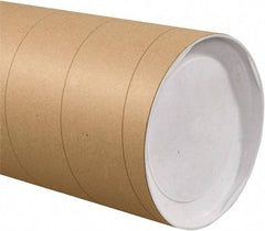 Made in USA - 10" Diam x 36" Long Round Jumbo Mailing Tubes - 1 Wall, Kraft (Color) - Eagle Tool & Supply