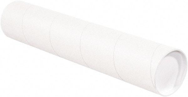 Made in USA - 4" Diam x 48" Long Round White Mailing Tubes - 1 Wall, White - Eagle Tool & Supply