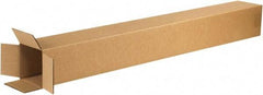 Made in USA - 4" Wide x 4" Long x 38" High Rectangle Corrugated Shipping Box - 1 Wall, Kraft (Color), 65 Lb Capacity - Eagle Tool & Supply
