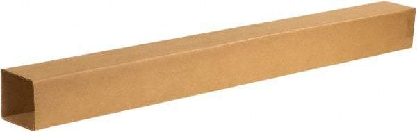 Made in USA - 6-1/2" Wide x 6-1/2" Long x 72" High Rectangle Telescoping Box - 1 Wall, Kraft (Color), 65 Lb Capacity - Eagle Tool & Supply