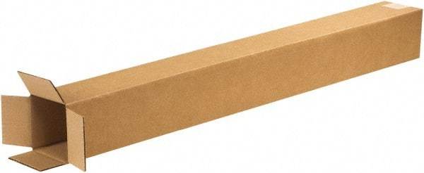 Made in USA - 5" Wide x 5" Long x 48" High Rectangle Corrugated Shipping Box - 1 Wall, Kraft (Color), 65 Lb Capacity - Eagle Tool & Supply
