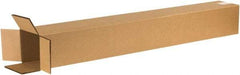 Made in USA - 6" Wide x 6" Long x 48" High Rectangle Heavy Duty Corrugated Box - 2 Walls, Kraft (Color), 100 Lb Capacity - Eagle Tool & Supply