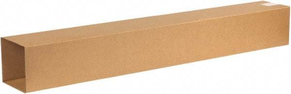 Made in USA - 6-3/4" Wide x 6-3/4" Long x 48" High Rectangle Telescoping Box - 2 Walls, Kraft (Color), 100 Lb Capacity - Eagle Tool & Supply