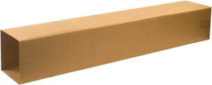 Made in USA - 8" Wide x 8" Long x 48" High Rectangle Telescoping Box - 2 Walls, Kraft (Color), 100 Lb Capacity - Eagle Tool & Supply