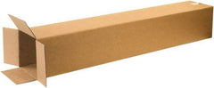 Made in USA - 8" Wide x 8" Long x 50" High Rectangle Corrugated Shipping Box - 1 Wall, Kraft (Color), 65 Lb Capacity - Eagle Tool & Supply