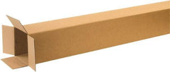 Made in USA - 8" Wide x 8" Long x 60" High Rectangle Corrugated Shipping Box - 1 Wall, Kraft (Color), 65 Lb Capacity - Eagle Tool & Supply