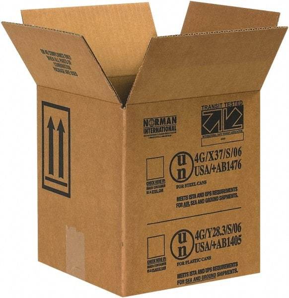 Made in USA - 8-1/2" Wide x 8-1/2" Long x 9-5/16" High Rectangle Corrugated Shipping Box - 1 Wall, Kraft (Color), 95 Lb Capacity - Eagle Tool & Supply