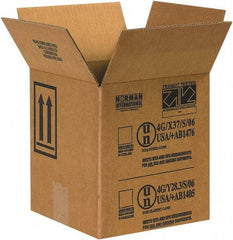 Made in USA - 8-1/2" Wide x 8-1/2" Long x 9-5/16" High Rectangle Corrugated Shipping Box - 1 Wall, Kraft (Color), 95 Lb Capacity - Eagle Tool & Supply