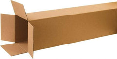 Made in USA - 12" Wide x 12" Long x 72" High Rectangle Corrugated Shipping Box - 1 Wall, Kraft (Color), 65 Lb Capacity - Eagle Tool & Supply