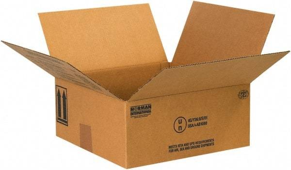Made in USA - 10-1/4" Wide x 10-1/4" Long x 6-3/16" High Rectangle Corrugated Shipping Box - 1 Wall, Kraft (Color), 95 Lb Capacity - Eagle Tool & Supply