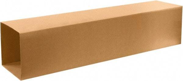Made in USA - 6-1/2" Wide x 10-1/2" Long x 57" High Rectangle Telescoping Box - 1 Wall, Kraft (Color), 65 Lb Capacity - Eagle Tool & Supply