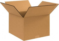 Made in USA - 12" Wide x 14" Long x 10" High Rectangle Heavy Duty Corrugated Box - 2 Walls, Kraft (Color), 100 Lb Capacity - Eagle Tool & Supply