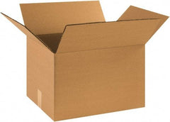 Made in USA - 12" Wide x 15" Long x 10" High Rectangle Heavy Duty Corrugated Box - 2 Walls, Kraft (Color), 100 Lb Capacity - Eagle Tool & Supply