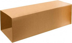Made in USA - 16" Wide x 16" Long x 40" High Rectangle Telescoping Box - 1 Wall, Kraft (Color), 65 Lb Capacity - Eagle Tool & Supply