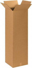 Made in USA - 15" Wide x 15" Long x 48" High Rectangle Corrugated Shipping Box - 1 Wall, Kraft (Color), 65 Lb Capacity - Eagle Tool & Supply