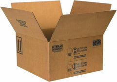 Made in USA - 17" Wide x 17" Long x 9-5/16" High Rectangle Corrugated Shipping Box - 1 Wall, Kraft (Color), 95 Lb Capacity - Eagle Tool & Supply