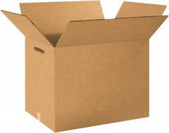 Made in USA - 12" Wide x 18" Long x 12" High Rectangle Heavy Duty Corrugated Box - 2 Walls, Kraft (Color), 100 Lb Capacity - Eagle Tool & Supply