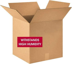 Made in USA - 18" Wide x 18" Long x 18" High Square Corrugated Shipping Box - 1 Wall, Kraft (Color), 120 Lb Capacity - Eagle Tool & Supply