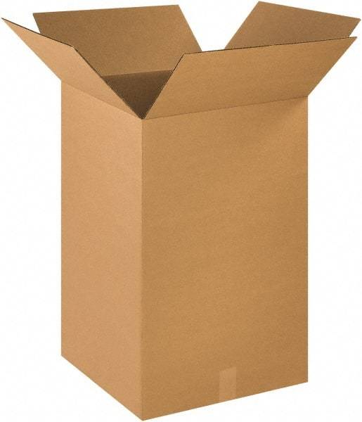 Made in USA - 18" Wide x 18" Long x 28" High Rectangle Corrugated Shipping Box - 1 Wall, Kraft (Color), 65 Lb Capacity - Eagle Tool & Supply