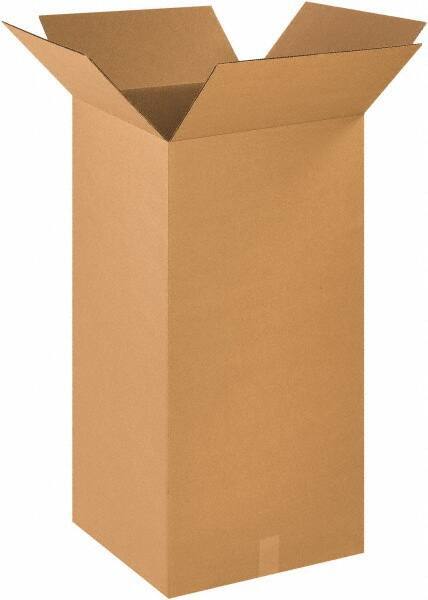 Made in USA - 18" Wide x 18" Long x 36" High Rectangle Corrugated Shipping Box - 1 Wall, Kraft (Color), 65 Lb Capacity - Eagle Tool & Supply