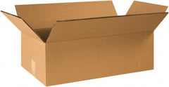 Made in USA - 14" Wide x 20" Long x 6" High Rectangle Heavy Duty Corrugated Box - 2 Walls, Kraft (Color), 100 Lb Capacity - Eagle Tool & Supply
