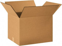 Made in USA - 18" Wide x 22" Long x 16" High Rectangle Heavy Duty Corrugated Box - 2 Walls, Kraft (Color), 100 Lb Capacity - Eagle Tool & Supply