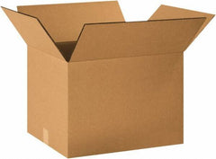 Made in USA - 16" Wide x 20" Long x 14" High Rectangle Heavy Duty Corrugated Box - 2 Walls, Kraft (Color), 100 Lb Capacity - Eagle Tool & Supply