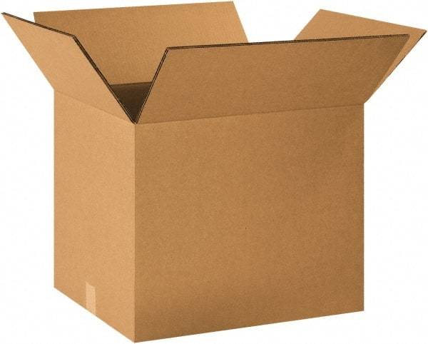 Made in USA - 16" Wide x 20" Long x 16" High Rectangle Heavy Duty Corrugated Box - 2 Walls, Kraft (Color), 100 Lb Capacity - Eagle Tool & Supply