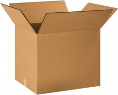 Made in USA - 16" Wide x 20" Long x 16" High Rectangle Heavy Duty Corrugated Box - 2 Walls, Kraft (Color), 100 Lb Capacity - Eagle Tool & Supply