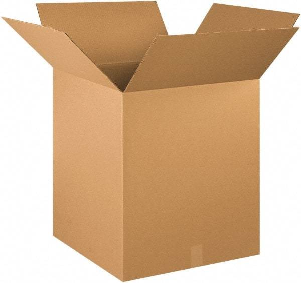 Made in USA - 20" Wide x 20" Long x 24" High Rectangle Corrugated Shipping Box - 1 Wall, Kraft (Color), 65 Lb Capacity - Eagle Tool & Supply
