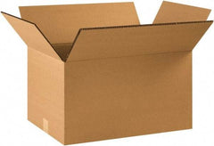 Made in USA - 18" Wide x 28" Long x 18" High Rectangle Heavy Duty Corrugated Box - 2 Walls, Kraft (Color), 100 Lb Capacity - Eagle Tool & Supply