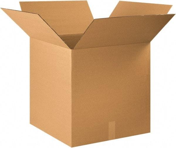 Made in USA - 23" Wide x 23" Long x 23" High Square Corrugated Shipping Box - 1 Wall, Kraft (Color), 65 Lb Capacity - Eagle Tool & Supply