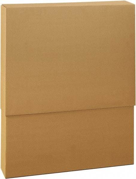 Made in USA - 8-3/4" Wide x 24-3/4" Long x 57" High Rectangle Telescoping Box - 2 Walls, Kraft (Color), 100 Lb Capacity - Eagle Tool & Supply